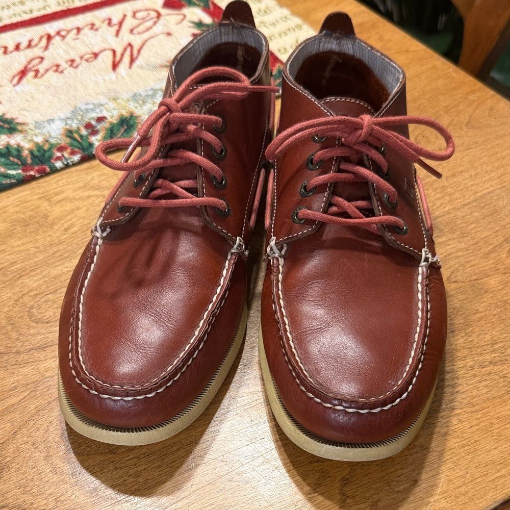 Sperry Top Sider Authentic Original Chukka boot in red leather.